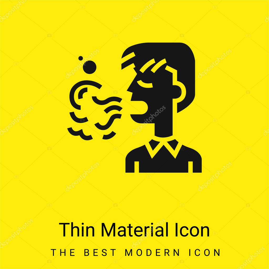 Bad Breath minimal bright yellow material icon