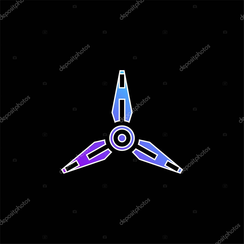Blades blue gradient vector icon
