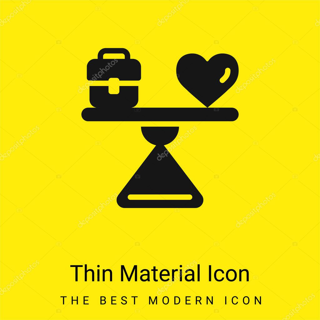 Balance minimal bright yellow material icon