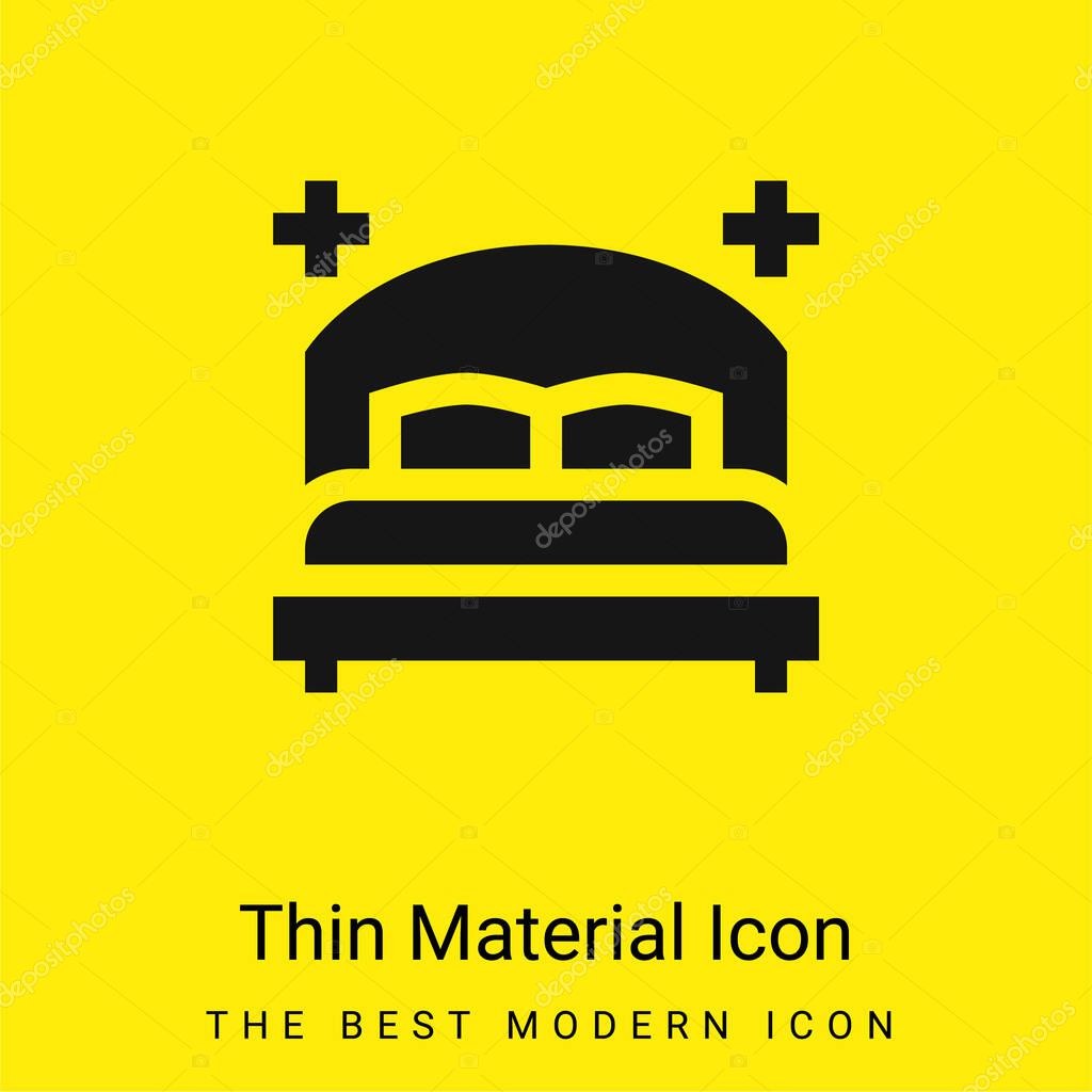 Bedroom minimal bright yellow material icon