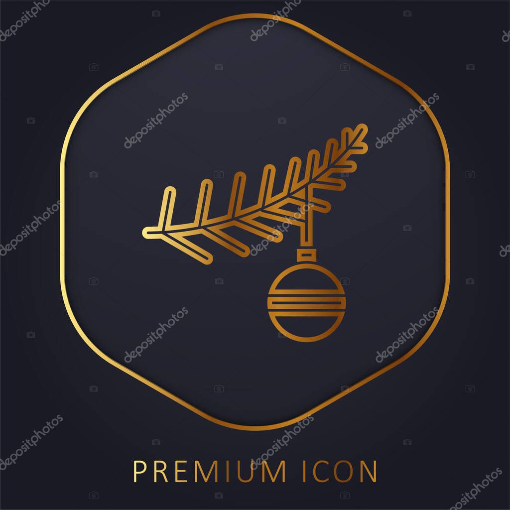 Ball golden line premium logo or icon