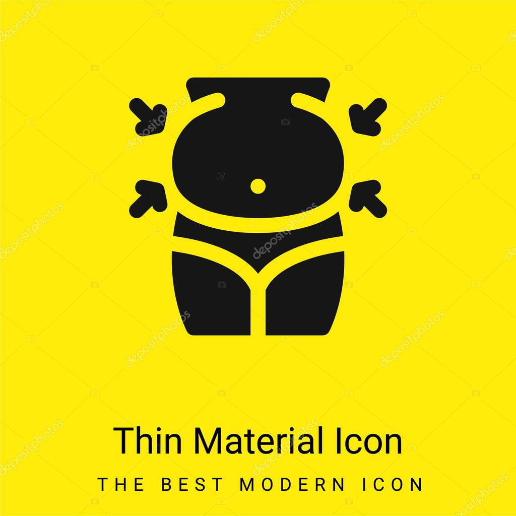 Belly minimal bright yellow material icon