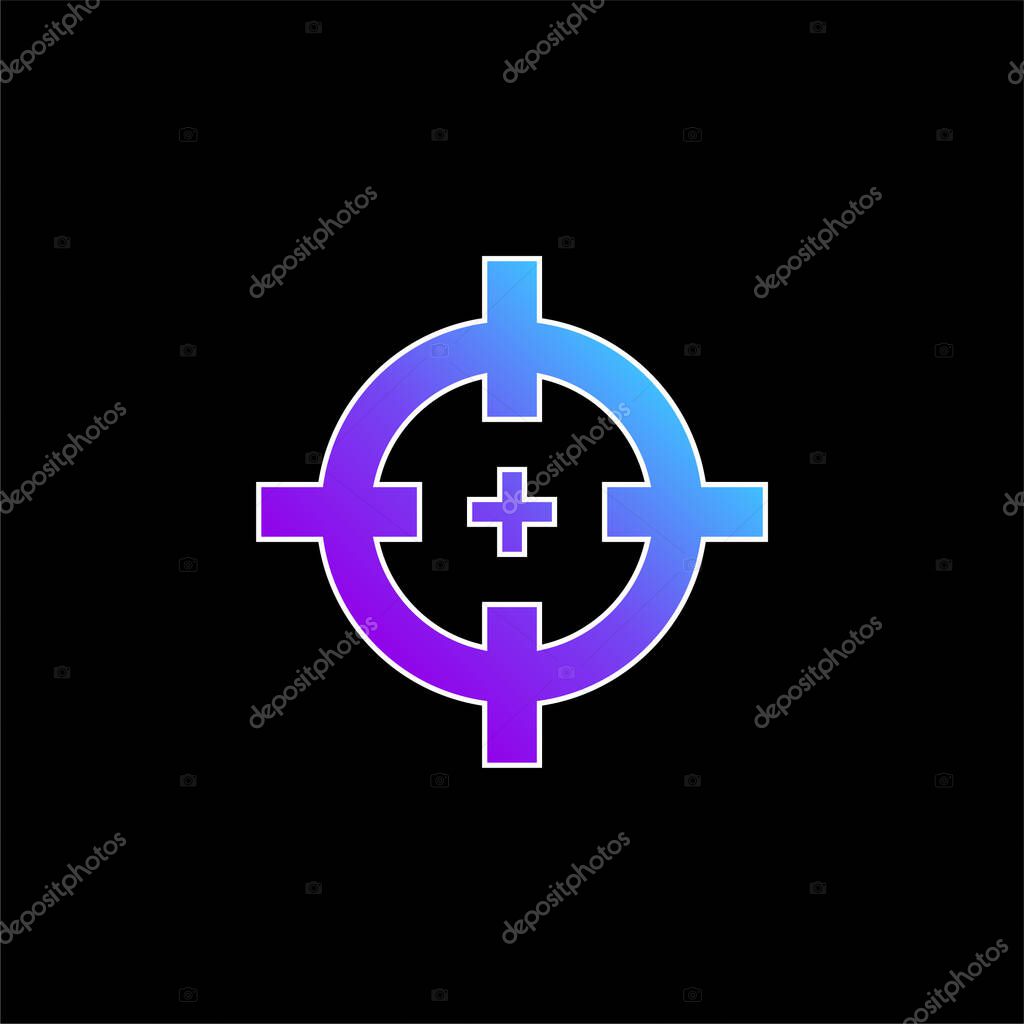 Aim blue gradient vector icon