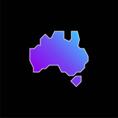 Australia blue gradient vector icon