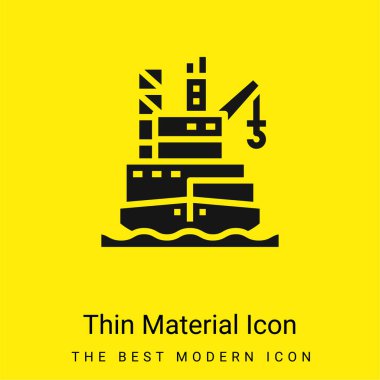 Barge minimal bright yellow material icon clipart