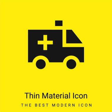 Ambulans en düşük düzeyde parlak sarı malzeme simgesi