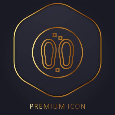 Bodhu Boron altın çizgi prim logosu veya simgesi