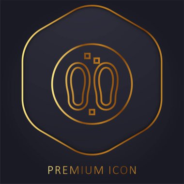 Bodhu Boron golden line premium logo or icon clipart