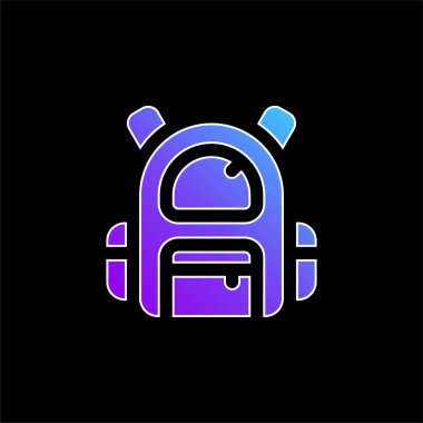 Sırt çantası mavi gradyan vektör simgesi