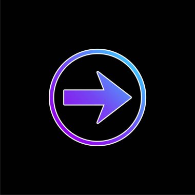 Sağ Seyrüsefer için Ok Mavi Eğim vektör simgesi