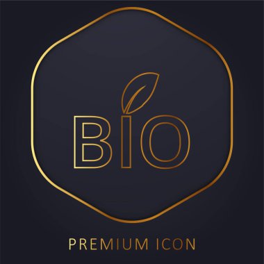 Bio Enerji Sembolü Altın Hat prim logosu veya simgesi