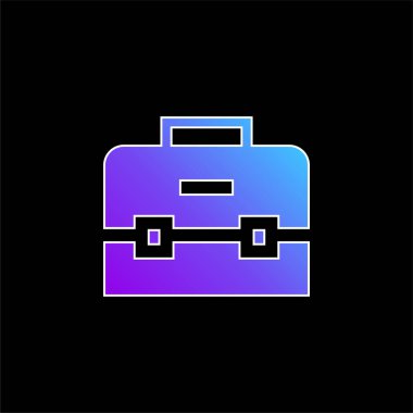 Evrak çantası mavi gradyan vektör simgesi