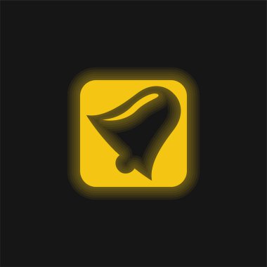 Zil sarısı parlak neon simgesi