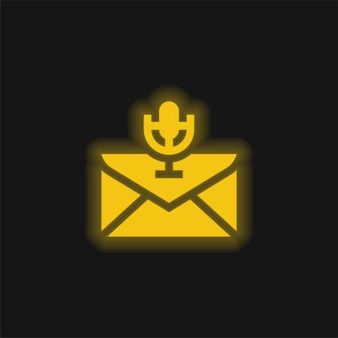 Ses sarısı parlak neon simgesi