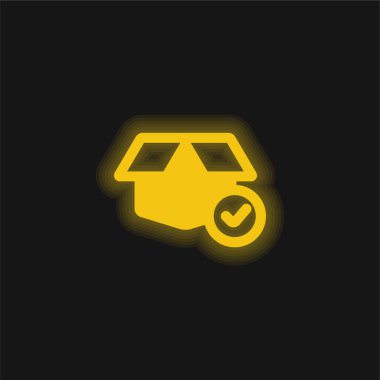 Kutu sarısı parlak neon simgesi