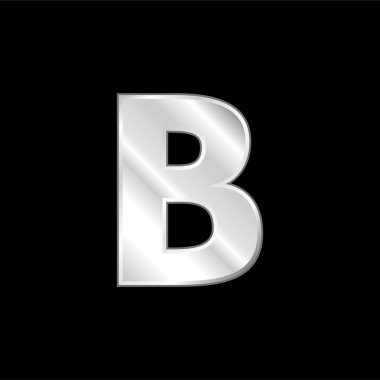 Kalın gümüş kaplama metalik simge