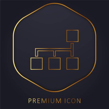 Karelerin ve Satırların Şemasını Engeller Altın Hat prim logosu veya simgesi