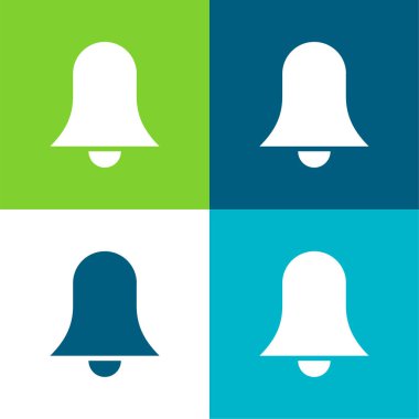 Bell Düz 4 renk simgesi seti