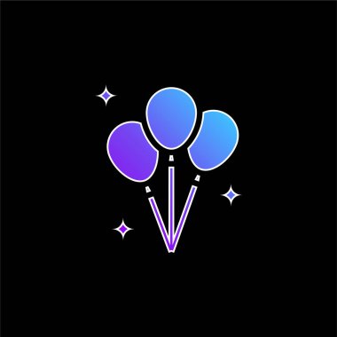 Balonlar mavi gradyan vektör simgesi
