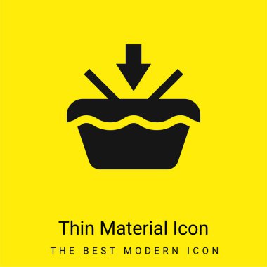 Add To Basket minimal bright yellow material icon clipart