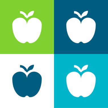 Apple Düz 4 renk en küçük simge kümesi