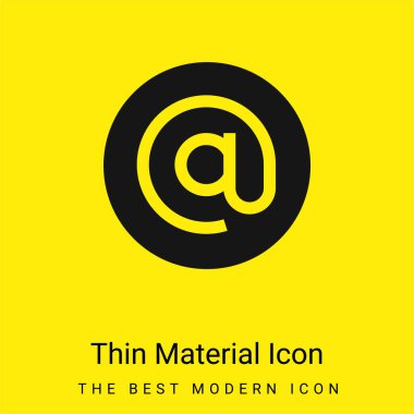 Arroba en az parlak sarı madde simgesi