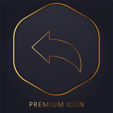 Altın satır premium logosu veya simgesi