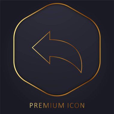 Back golden line premium logo or icon clipart