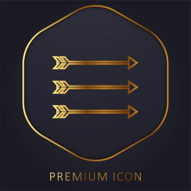 Oklar altın çizgi premium logo veya simge