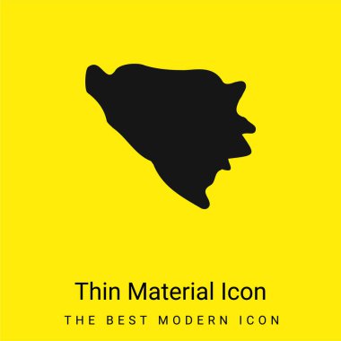 Bosnia And Herzegovina minimal bright yellow material icon clipart