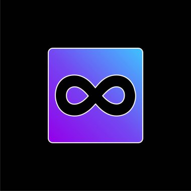 500px Logo mavi gradyan vektör simgesi