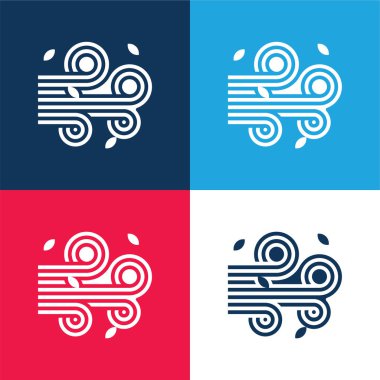 Hava mavisi ve kırmızı dört renk en küçük simge kümesi