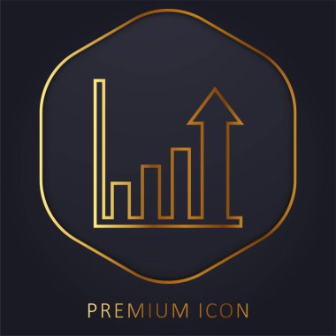 Çubuk Çizelgesi Altın Çizgi prim logosu veya simgesi