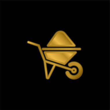 Barrow altın kaplama metalik simge veya logo vektörü