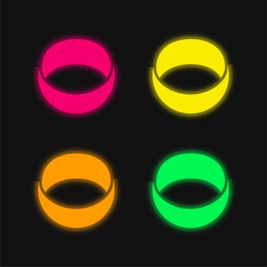 Ashley Madison Sosyal Logosu 4 renkli neon vektör simgesi