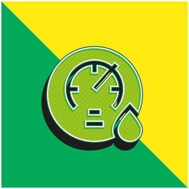 Barometre Yeşil ve sarı modern 3d vektör simgesi logosu