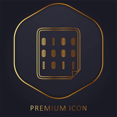 İkili Kod Altın Satır prim logosu veya simgesi