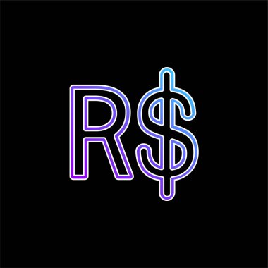 Brezilya Gerçek Sembol mavi gradyan vektör simgesi