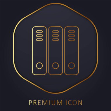 Binders golden line premium logo or icon clipart