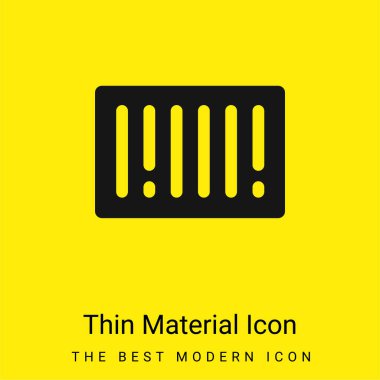 Barkod en az parlak sarı madde simgesi