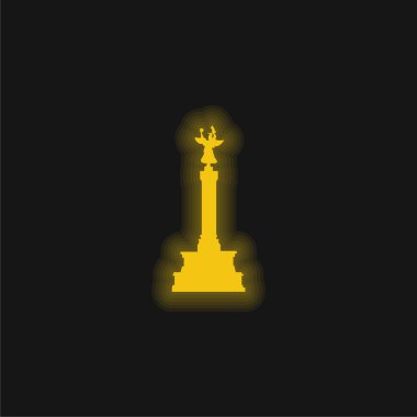 Berlin sarı parlak neon ikonu