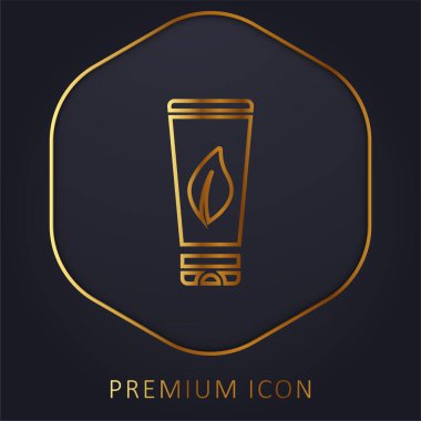 Body Lotion golden line premium logo or icon clipart