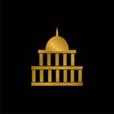 Amerikan Hükümeti Altın kaplama metalik simge veya logo vektörü