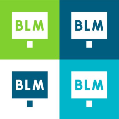 Blm Düz 4 renk en küçük simge kümesi