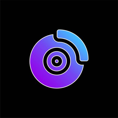 Fren Diski mavi eğimli vektör simgesi