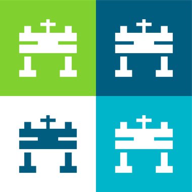 Sunak Düz 4 renk en küçük simge kümesi