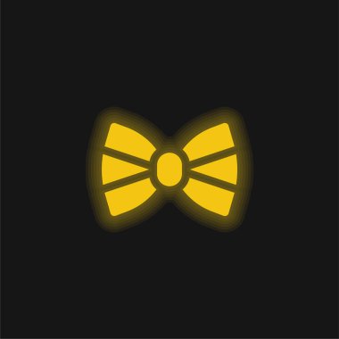 Papyon sarı parlak neon simgesi