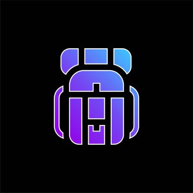 Sırt çantası mavi gradyan vektör simgesi