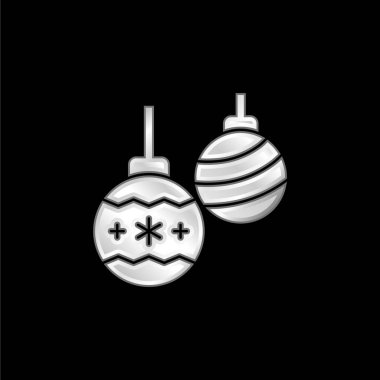 Bauble gümüş kaplama metalik simge