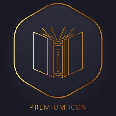 Altın satır premium logosu ya da simgesi